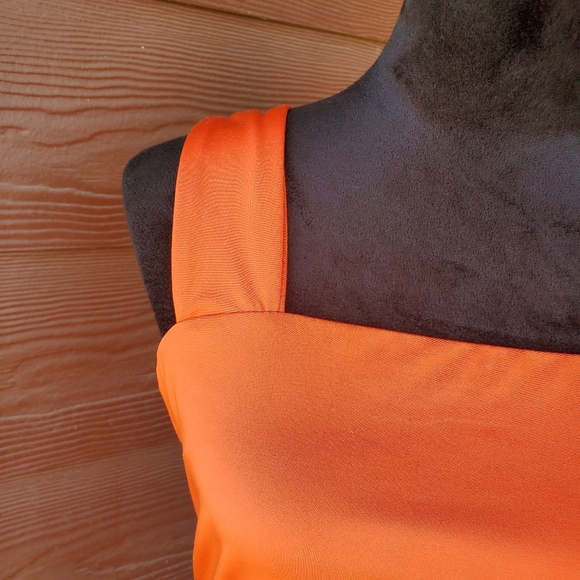 Cloth by Design Women's Orange Cropped Camisole Sleeveless Tank Top Wide Straps - Picture 12 of 16